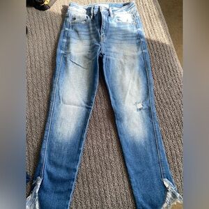 KanCan Light Blue Washed Slim Straight Jeans